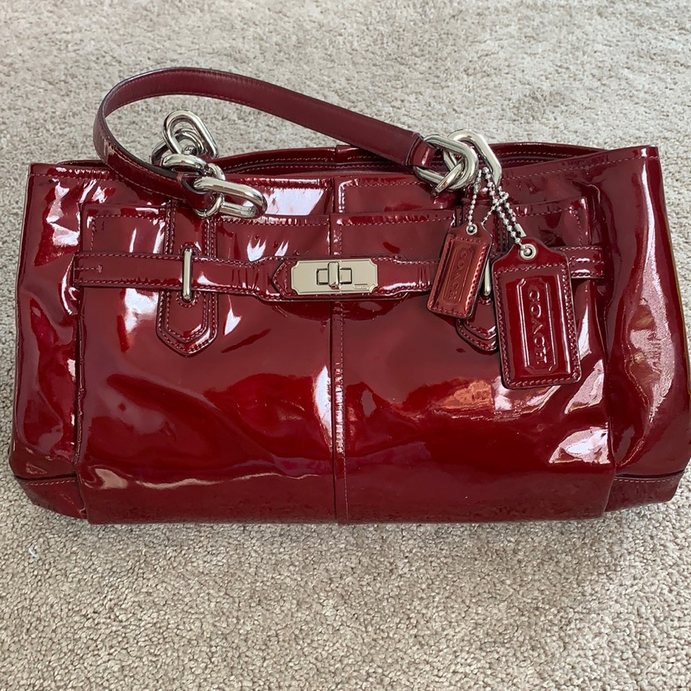 Burgundy Coach Handbag